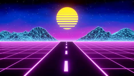 el bucle de fondo retro de ondas sintéticas