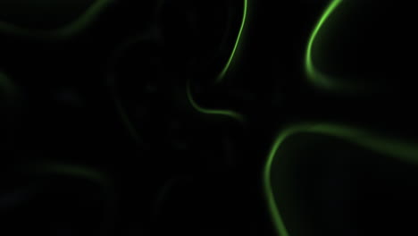 ondas de audio de fantasía verde en el gradiente negro