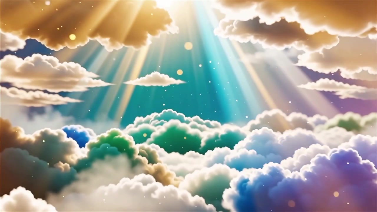 Christian Heavenly Light Worship Background