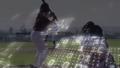 animation of data processing over diverse baseball players