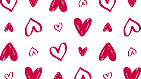 red hearts pattern