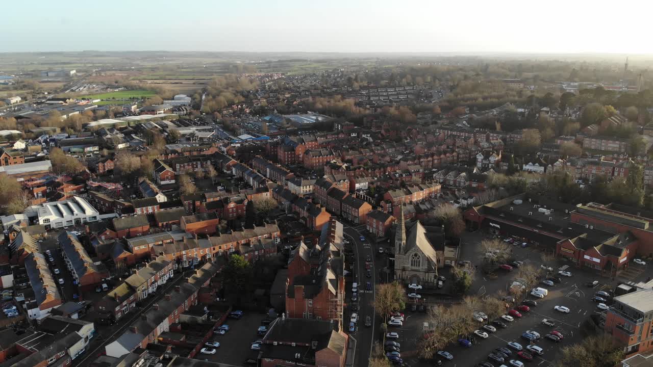 imágenes de drones de banbury en oxfordshire, reino unido. 22.12.22