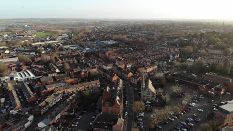 Drohnenaufnahmen-Von-Banbury-In-Oxfordshire,-Großbritannien.-22.12.22