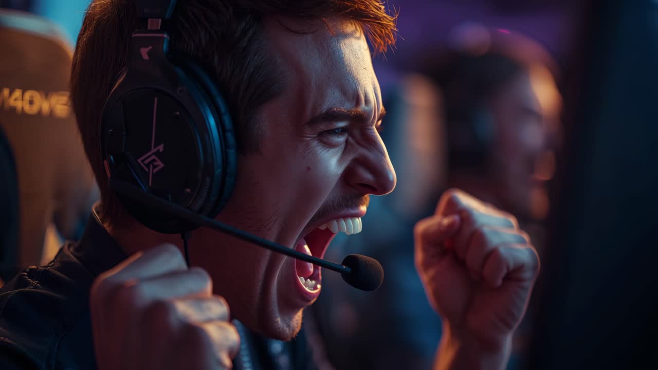 Ophidset gamer fejrer sejr