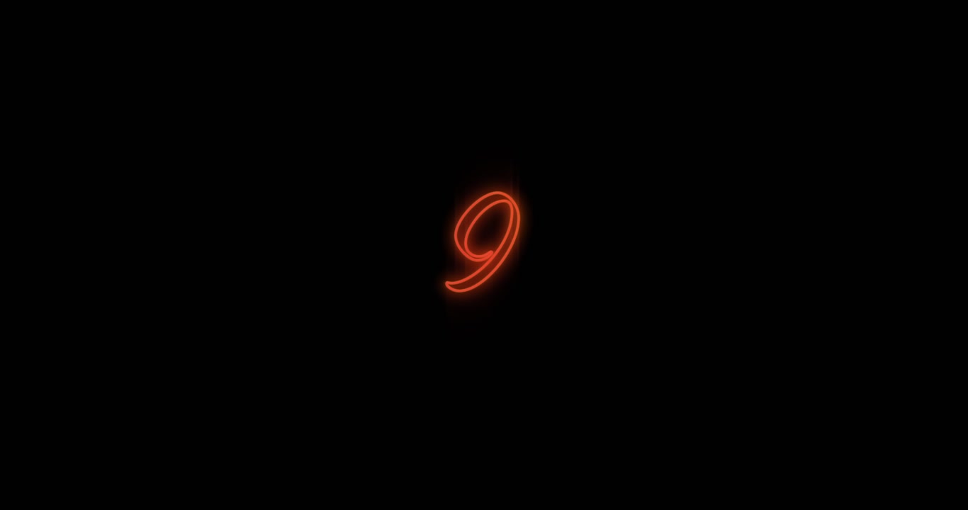Number nine appearing in red