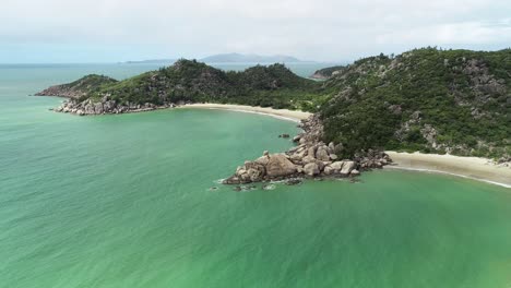 fly above magnetic island, paradise island in a tropical heaven