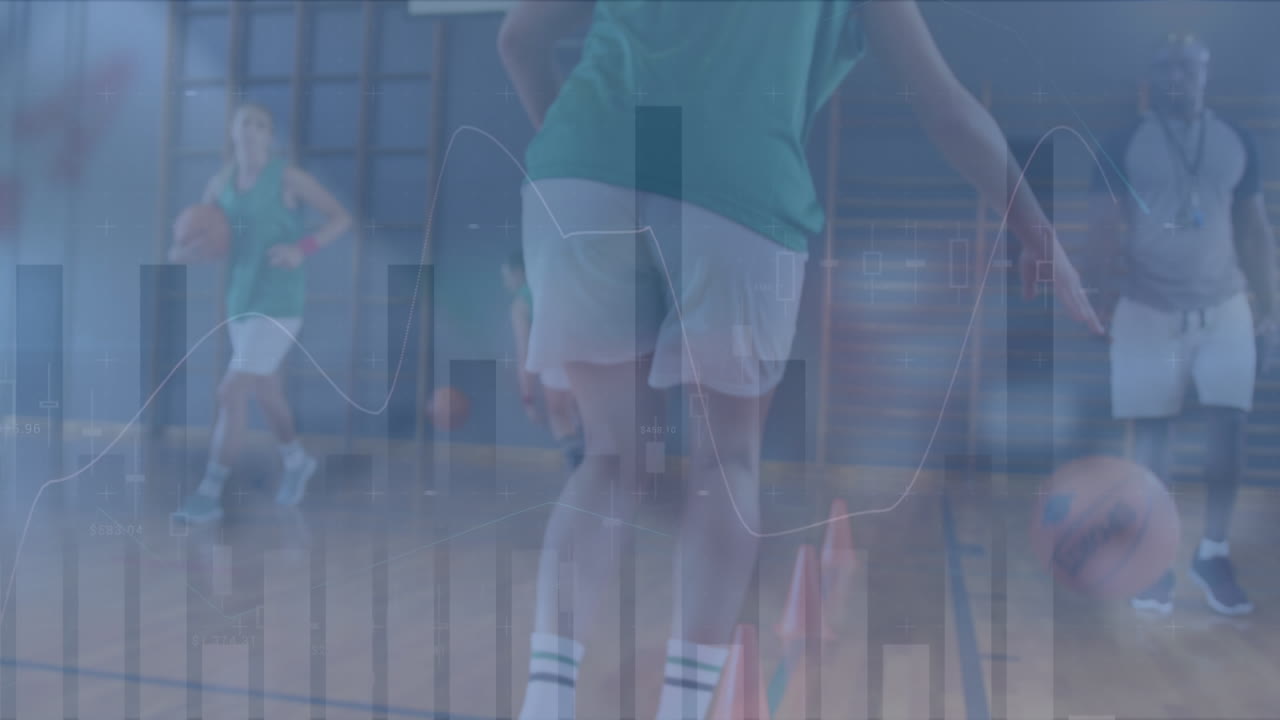 다양한 농구 선수에 대한 금융 데이터 처리 애니메이션