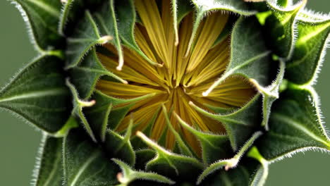 close-up of a sunflower bud