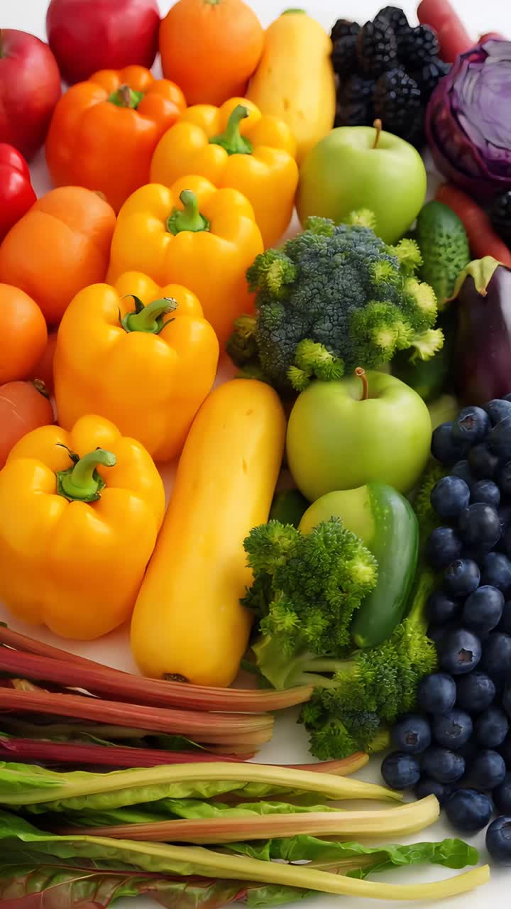 Frutas e Vegetais Orgânicos Frescos 4K