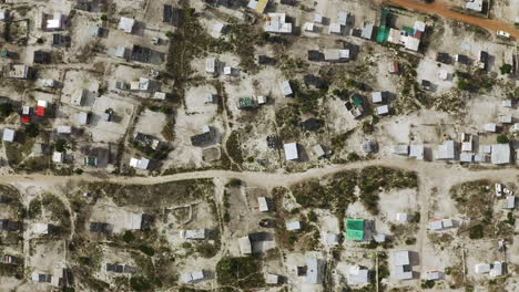 vista aérea de un asentamiento informal