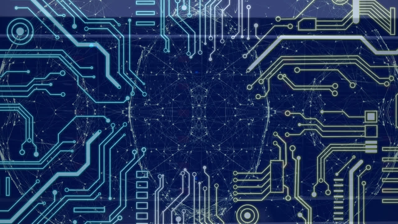 animación de la red de conexiones sobre formas