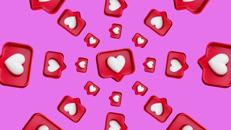 patrón de icono de corazón de las redes sociales