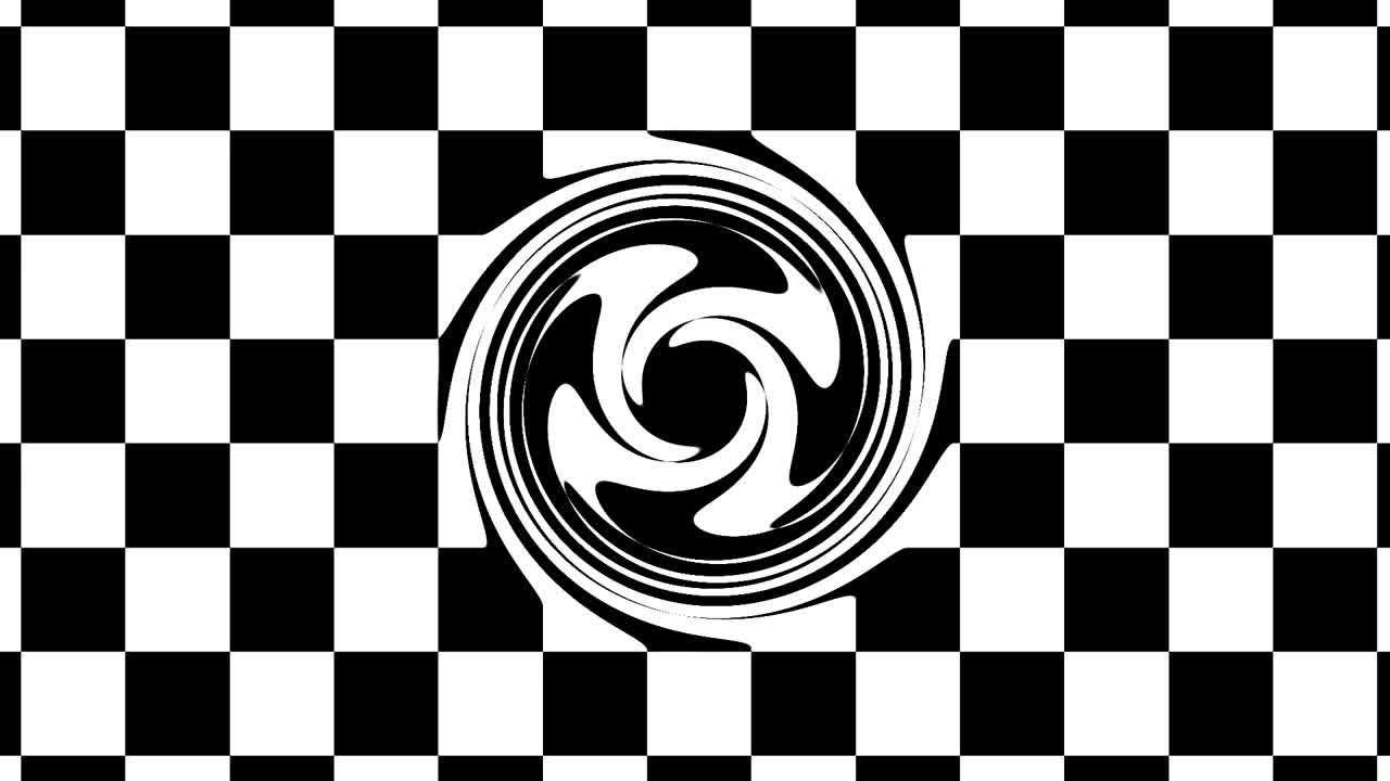 팬 오버 공중 체크 바둑판 광학 효과