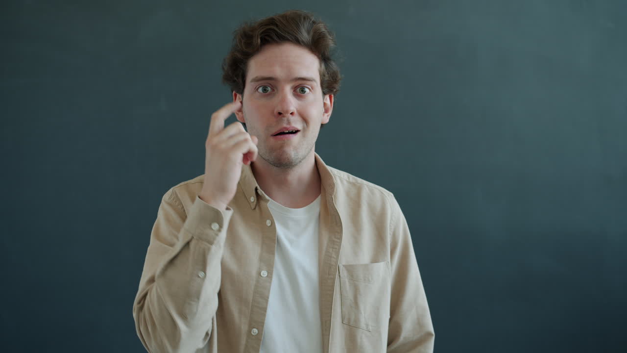 Man with various expressions
