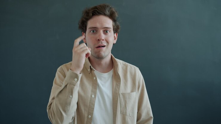 Man with various expressions