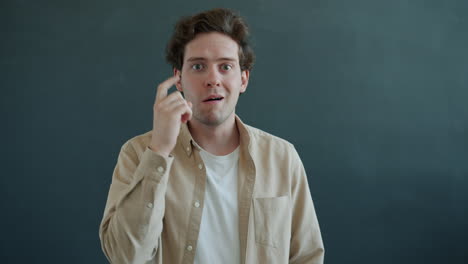 man with various expressions