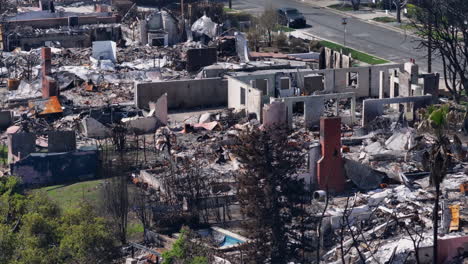extensive damage to residential area after devastating fire