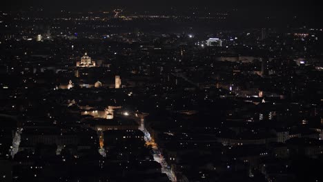 santa maria delle grazie glowing surrounded by milan cityscape, night view