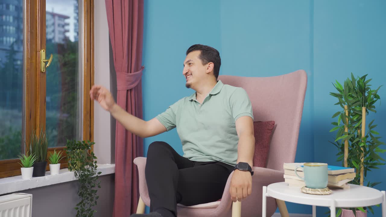 긍정적인 사람, 행복하고 웃는 사람.