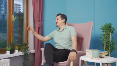 긍정적인 사람, 행복하고 웃는 사람.