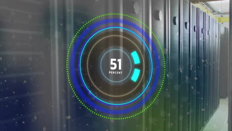 animation of digital data processing over computer servers