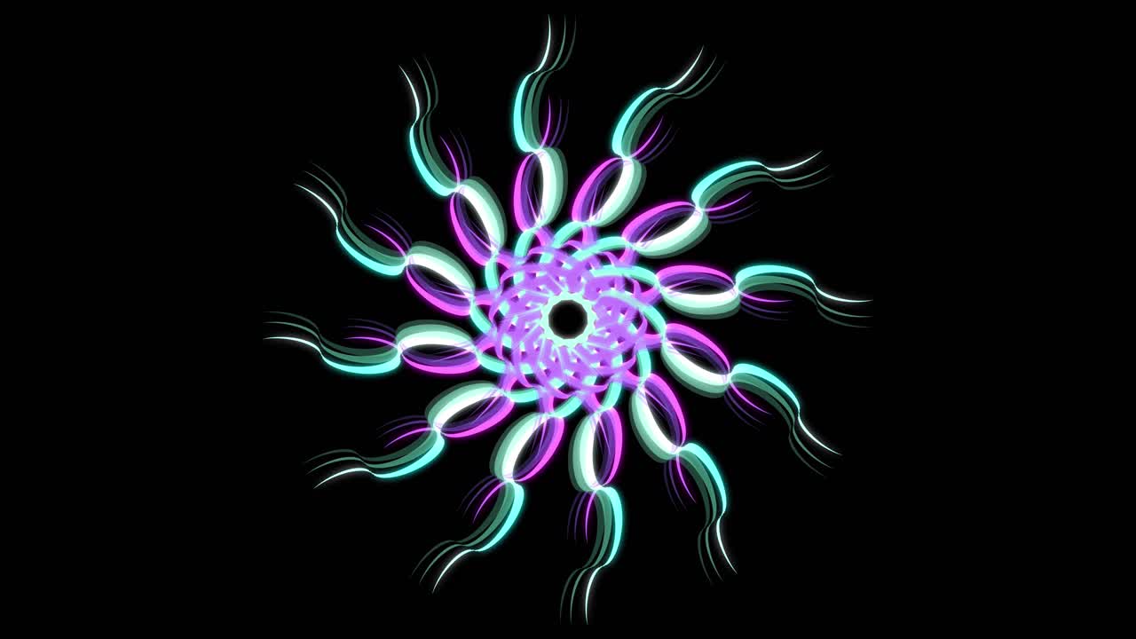 diseño de mandala de neón abstracto