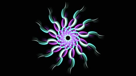 diseño de mandala de neón abstracto