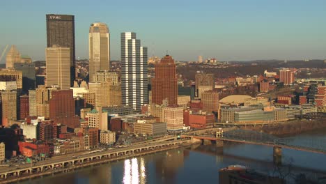 downtown pittsburgh pennsylvania at dusk 1