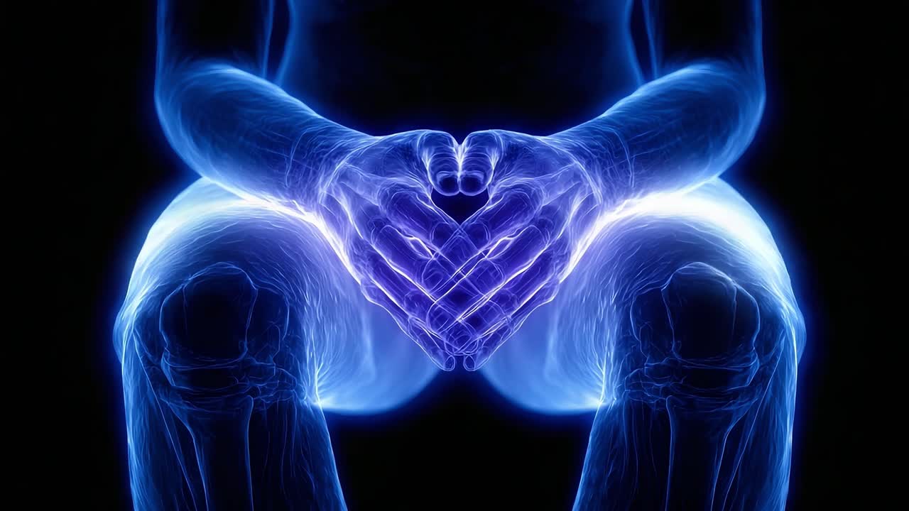 A Captivating Exploration of Human Form and Emotion through Illuminated Anatomy in a Striking Dual Frame Presentation of Contemplation and Stillness