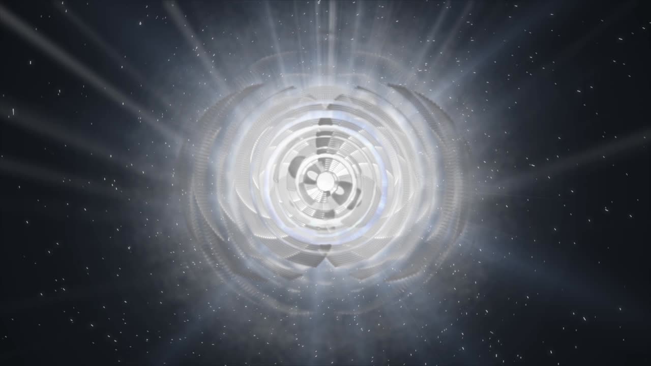 빛 효과를 가진 추상적인 미래의 구체