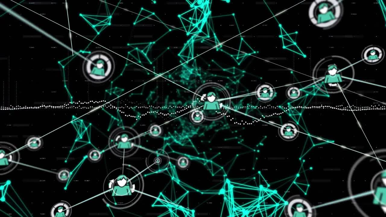 animación de la red de conexiones a través del procesamiento de datos