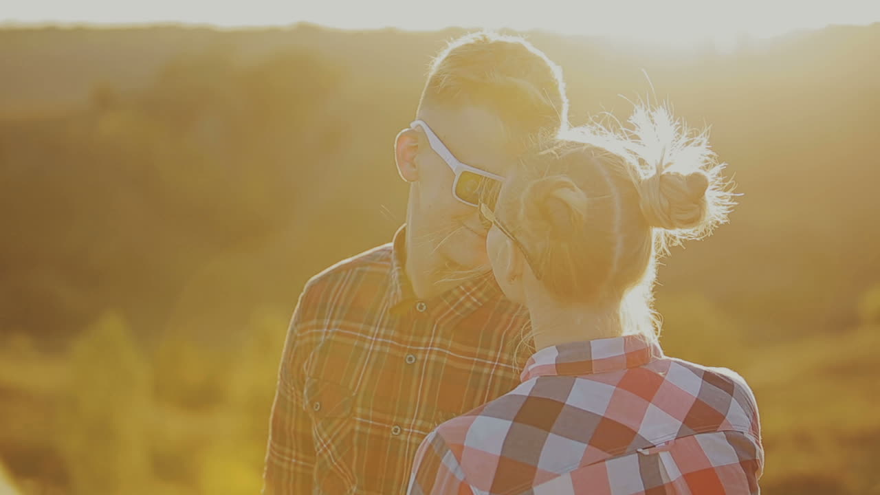 Couple in Love Outdoors. Romantic young couple in love outdoors in the countryside