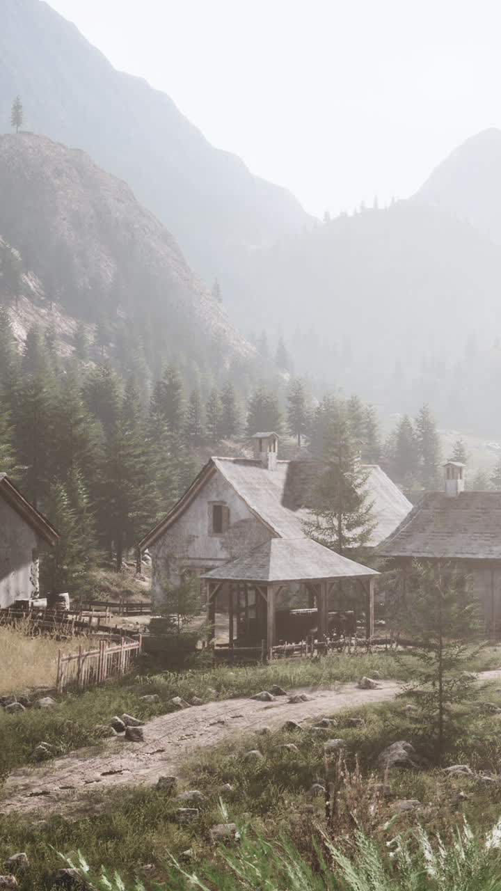 el pueblo de la montaña de la niebla.