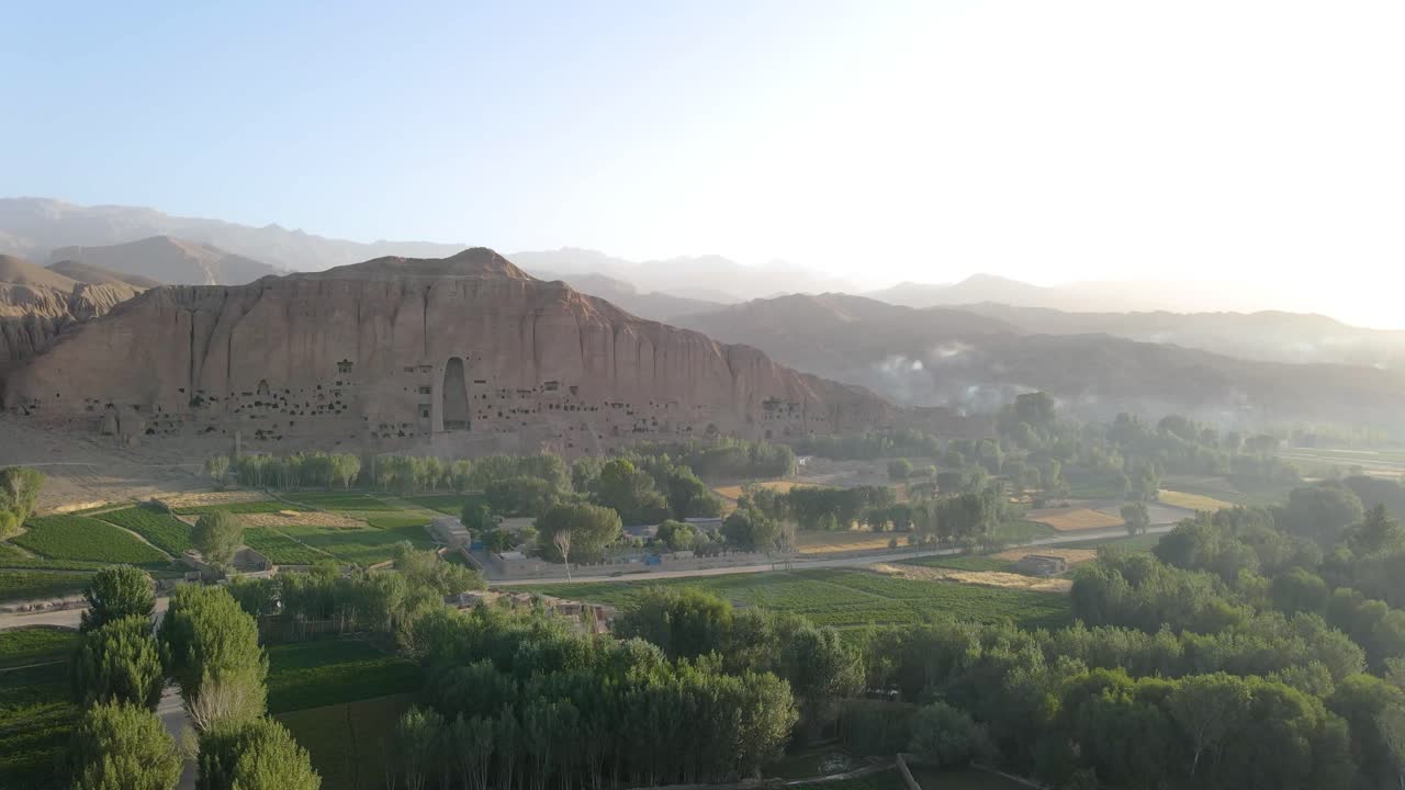 Drone footage from Buddha of Bamyan January 12, ?2022