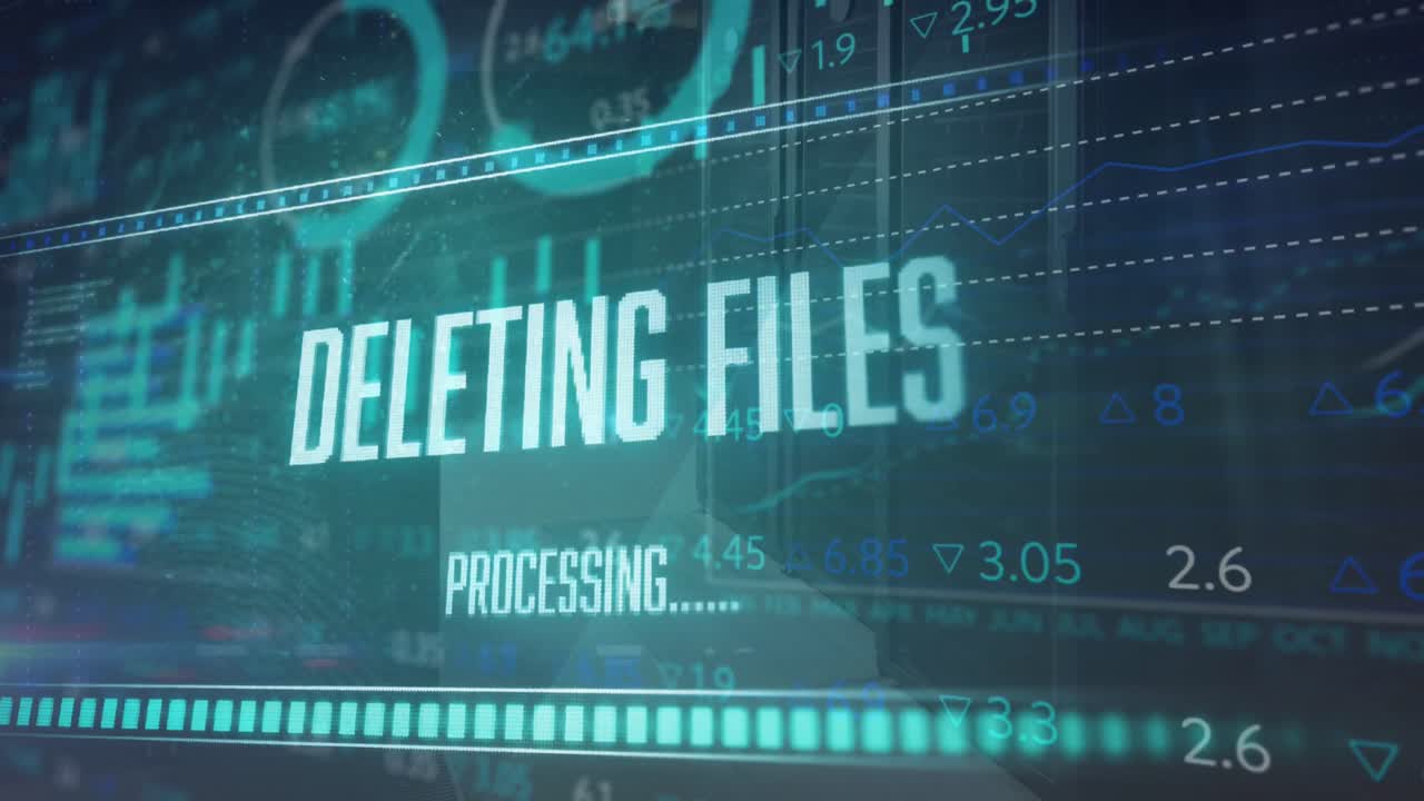 animación del procesamiento de datos en la sala de servidores