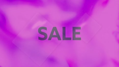 animation of text sale on colourful background