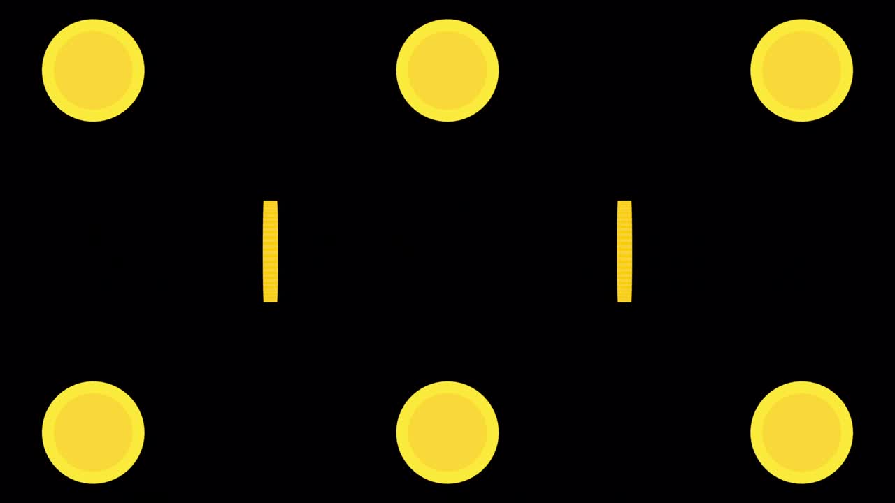 간단하고 귀여운 돈 애니메이션 검은 바탕