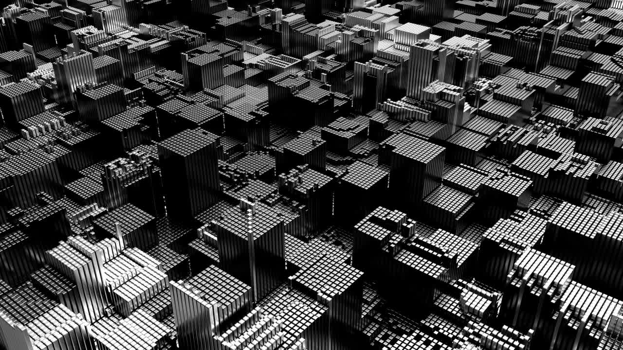 el fondo de la tecnología cúbica abstracta de 4k.