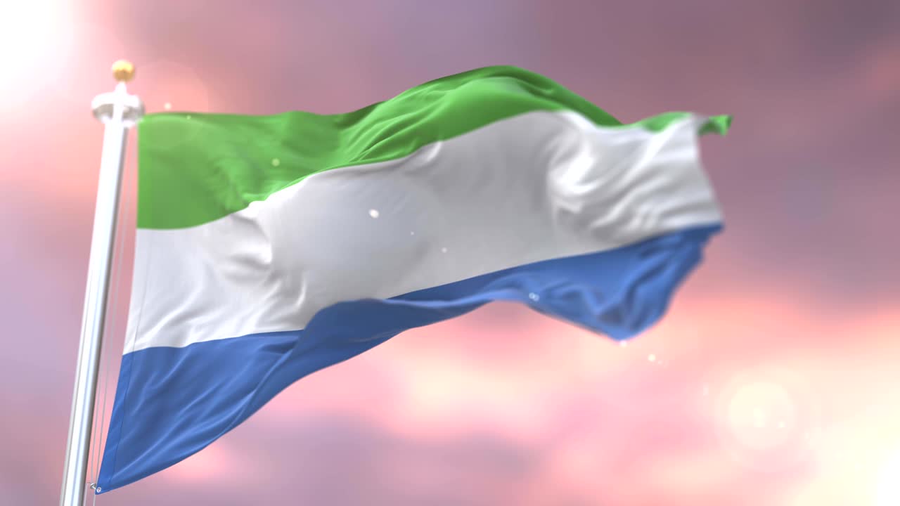 시에라리온의 발이 바람에 흔들리고 서서히 해가 지면, 루프