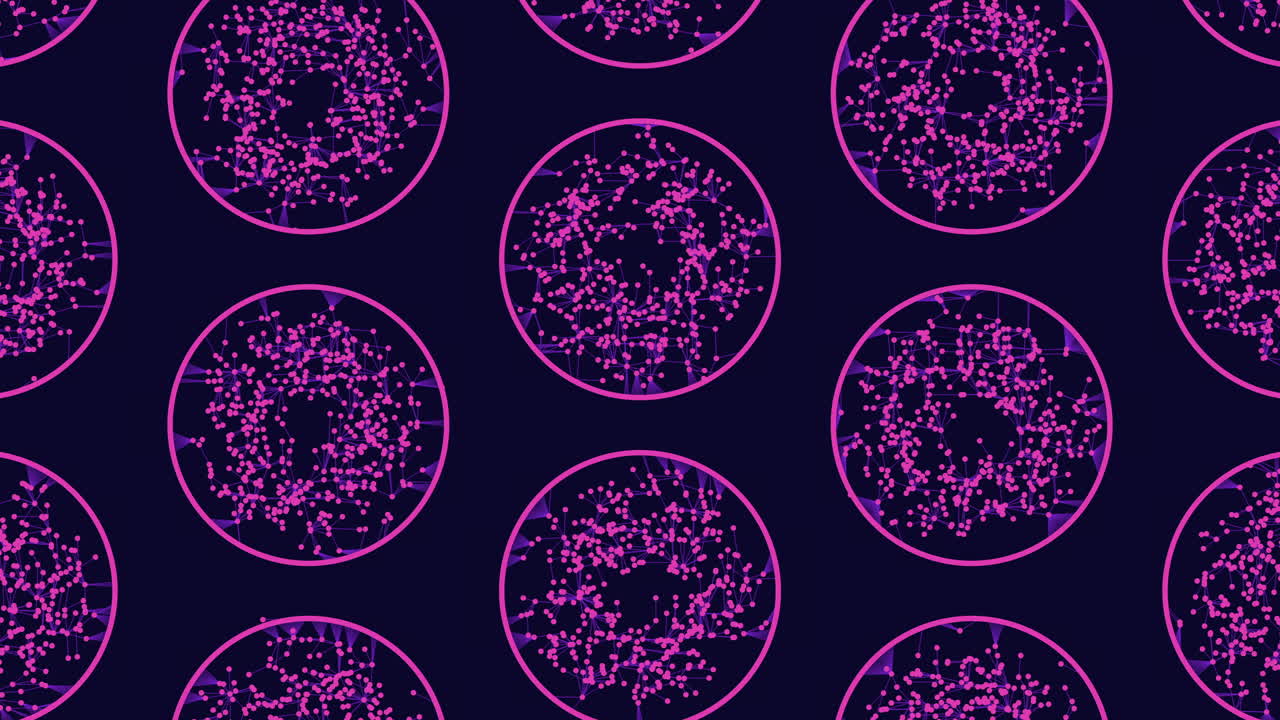Circular green dot pattern on black background