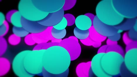fondo de círculo moderno de color de moda en bucle sin problemas con la profundidad de campo