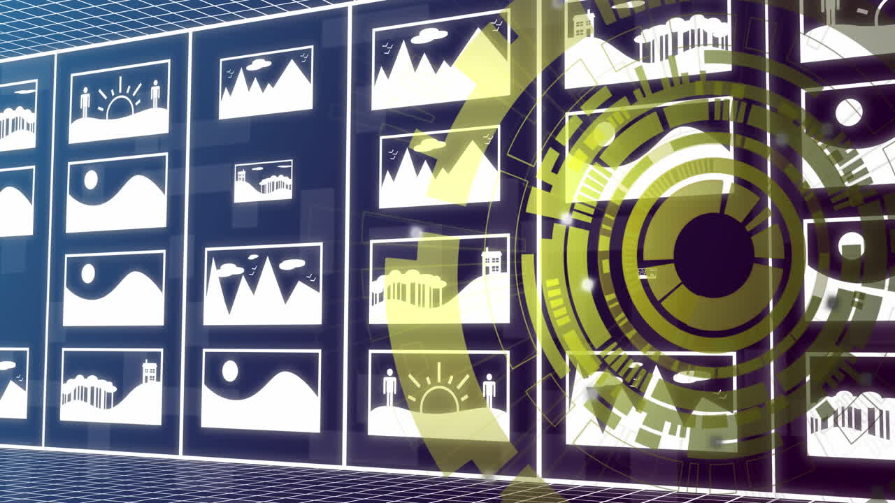 animación de texto de inteligencia artificial y procesamiento de datos