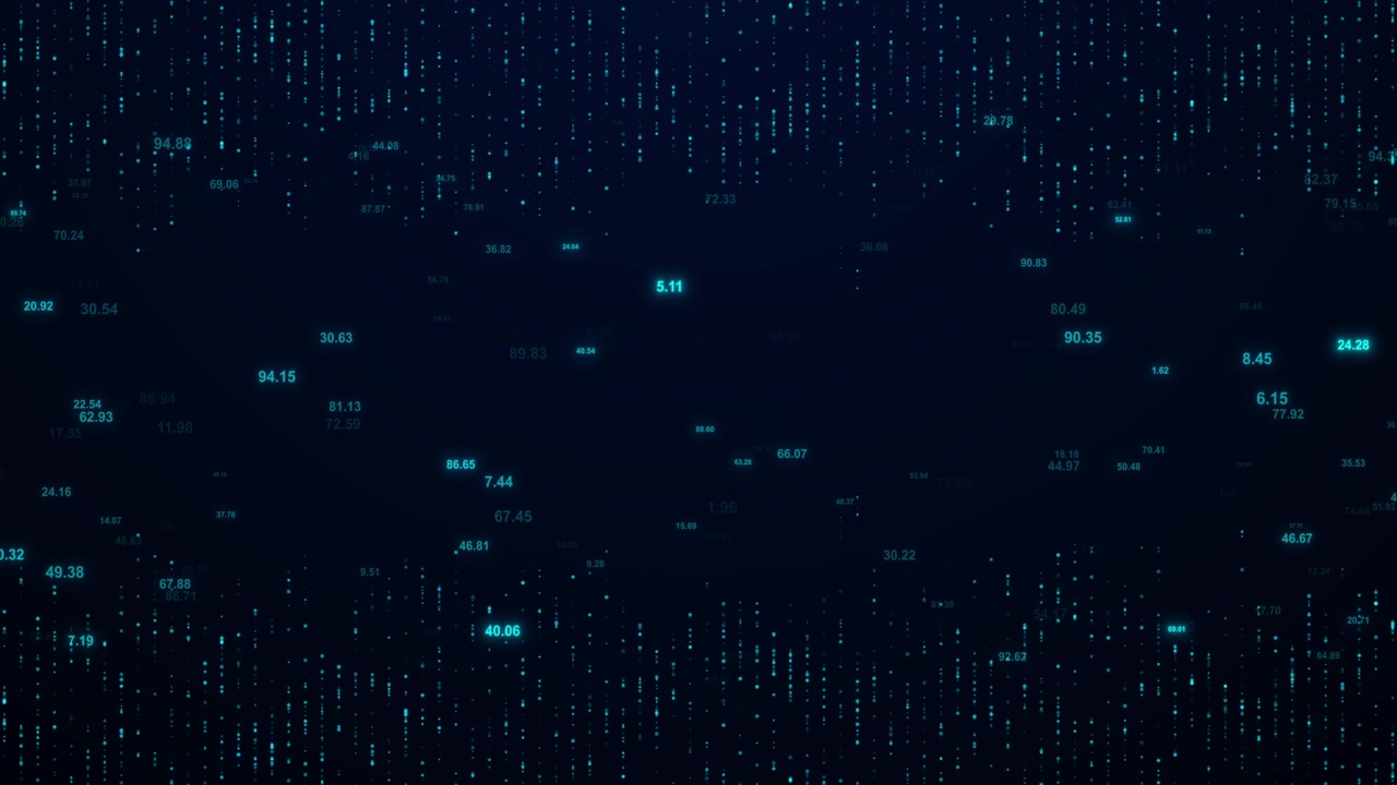 Digital Data Stream with Floating Numbers and Particles