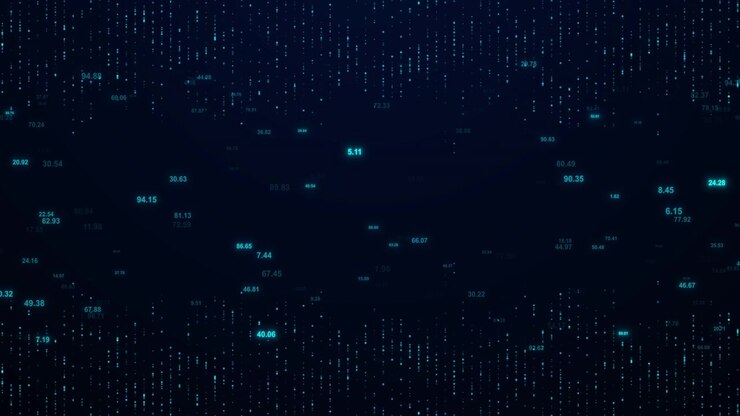 Digital Data Stream with Floating Numbers and Particles