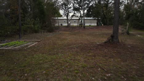 Aerial-view-of-double-wide-home-in-Alabama-wooded-area