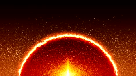 sun eruption with energy particles 3d animation loop. solar system corona close up seamless video.