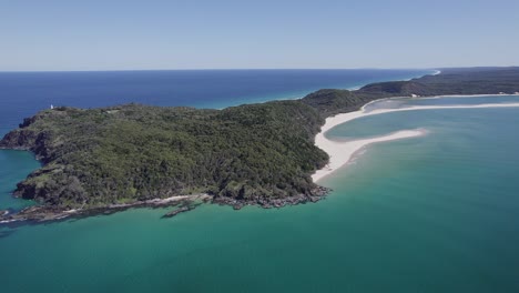 secluded paradise double island point with lush greenery near rainbow beach in cooloola, queensland, australia