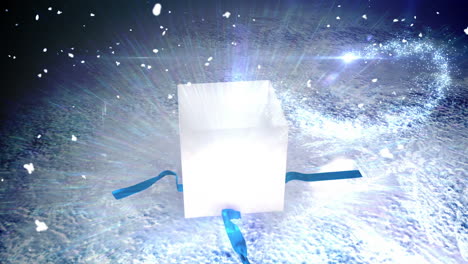 regalo de navidad sin costuras apertura para revelar el espacio de copia