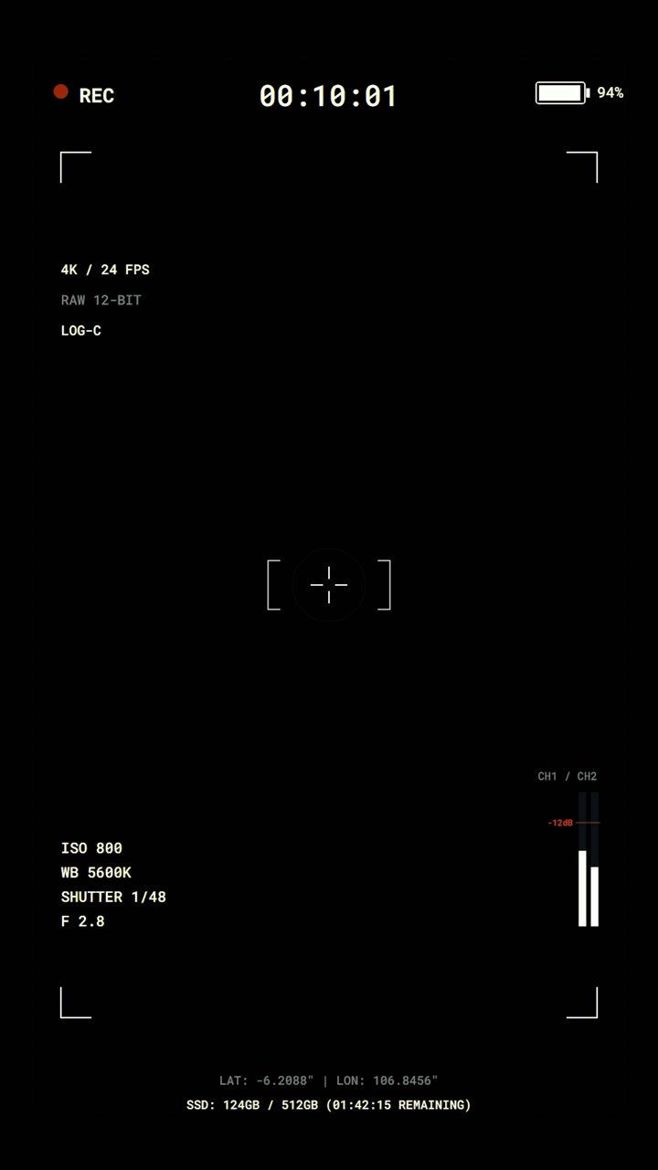 Digital Camera Recording Interface Overlay