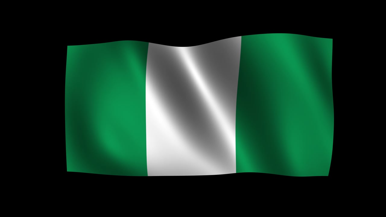 Animation af Nigerias flag, der vajer.